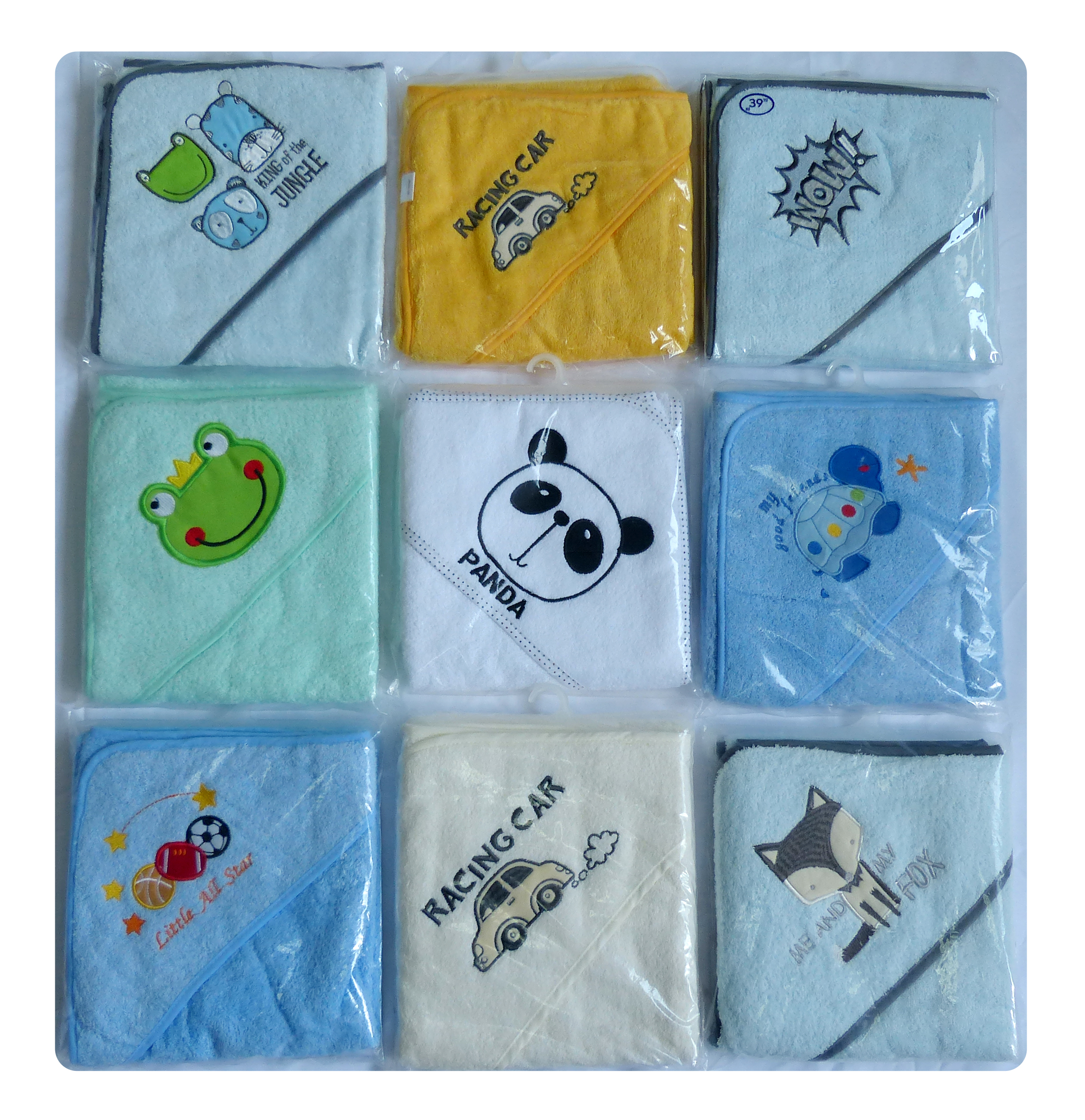 Custom Terry Cloth 100% Cotton Baby Bath Towels Baby Hooded Towels