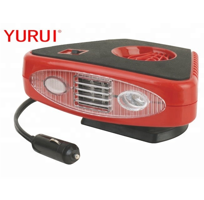 Car heater fan DC12V portble plastic 150W PTC heating for car with light