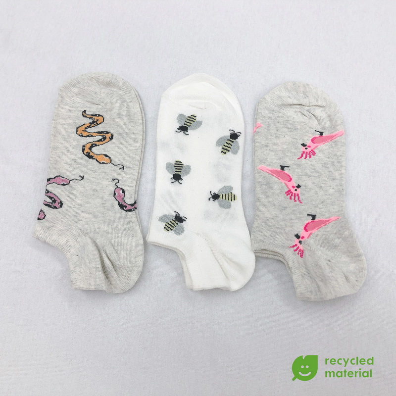 womens jacquard socks with recycel polyester from GRS