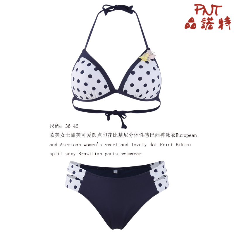 European and American women's sweet and lovely dot Print Bikini split sexy Brazilian