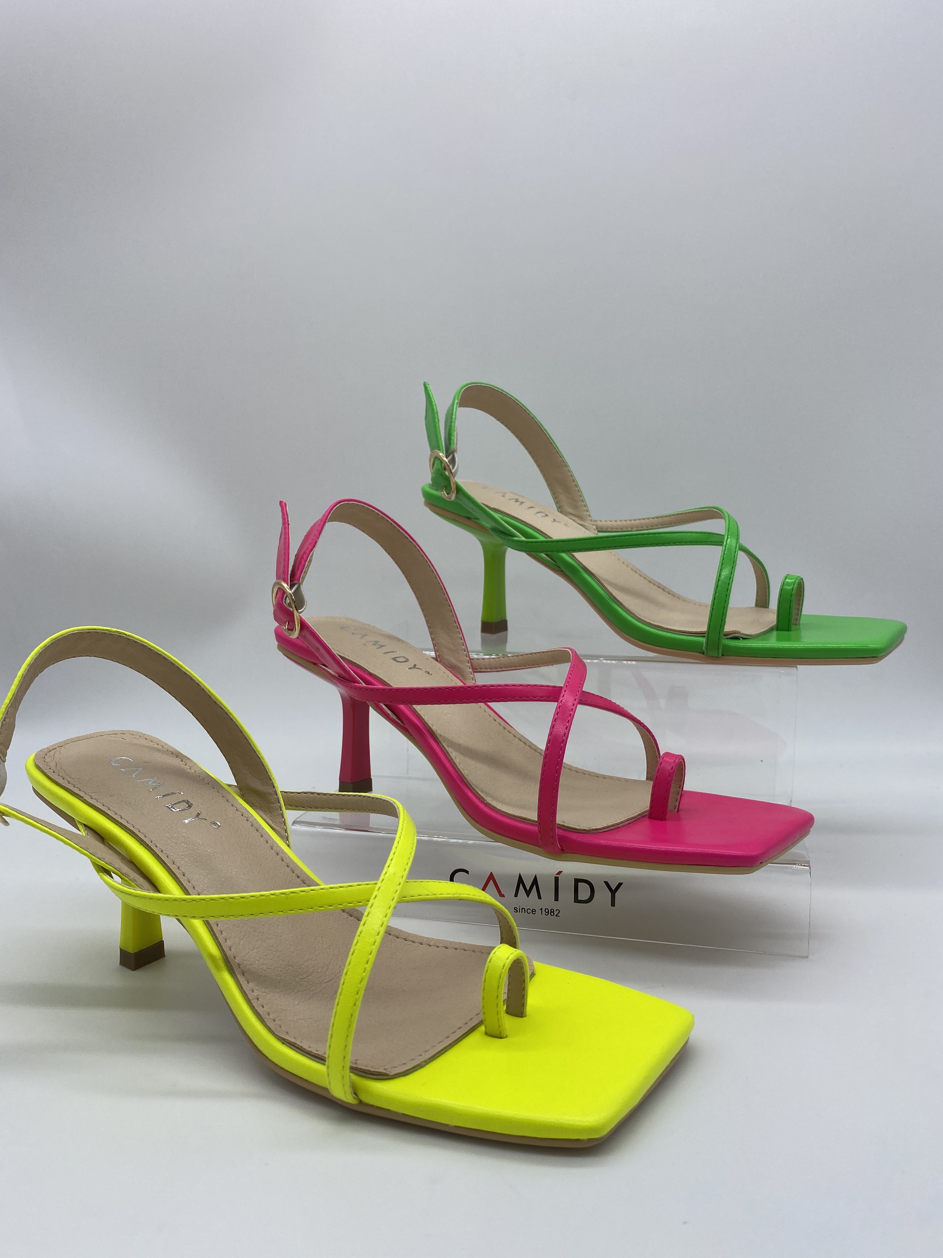 CAMIDYSS2021 women's sandals square head with chunky heels fashion PU women's shoes