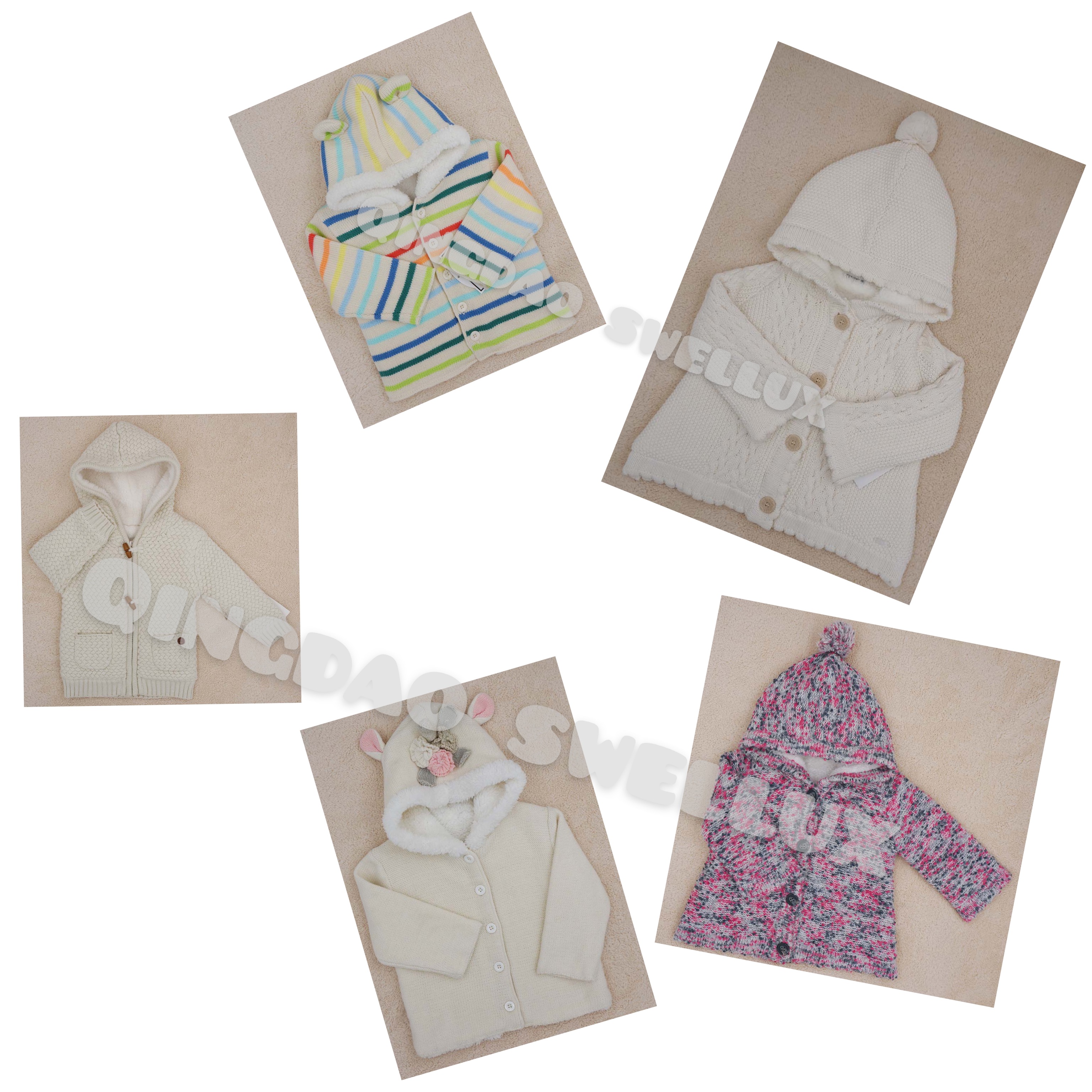 5gg Boy & Girl Cardigan With Sherpa Lining