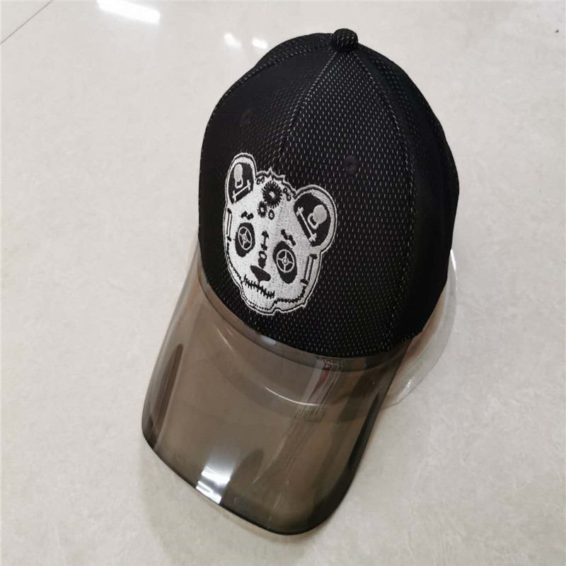 6-Panels Baseball Cap with hyaline visor