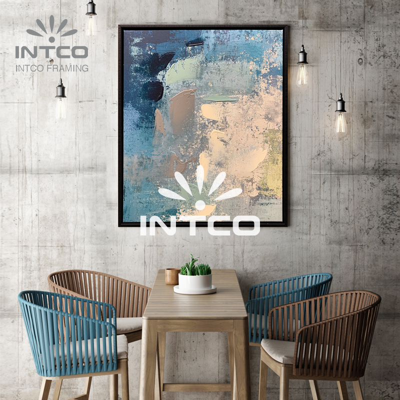 Hand painted decorative canvas painting-abstract blue fantasy