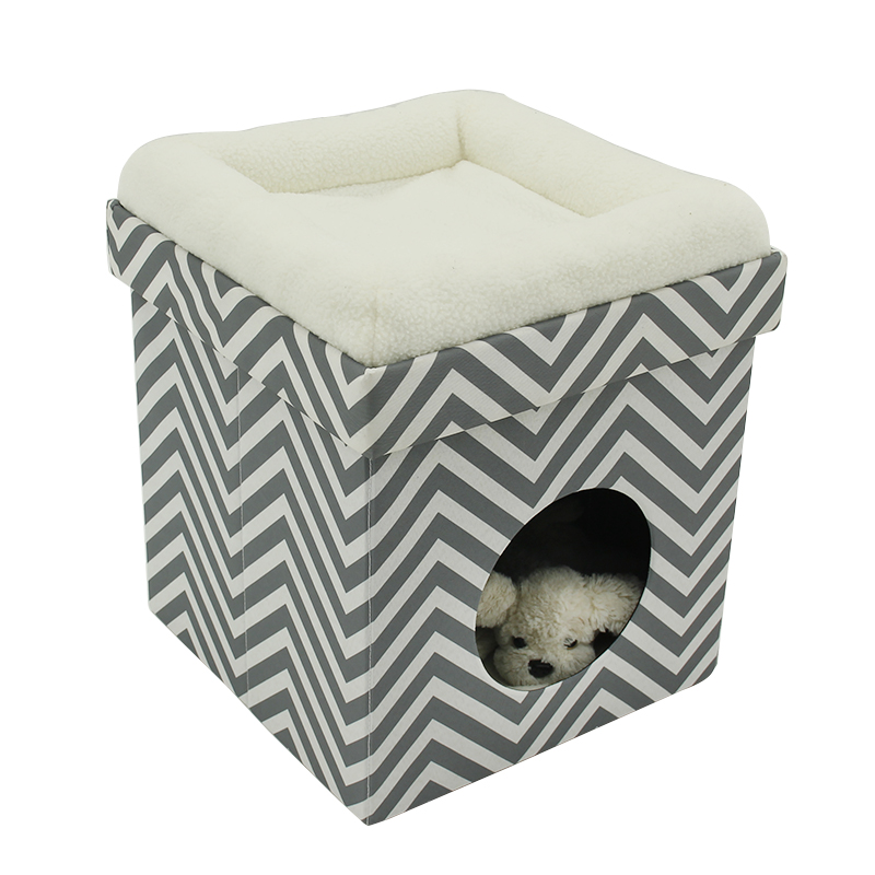 Foldable semi-enclosed pet house