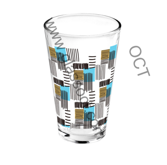 11oz print glassware tumbler
