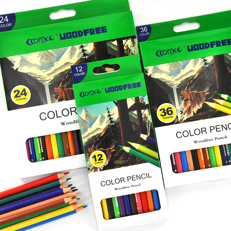 12/24/36 Wood free Colored Pencils Sets