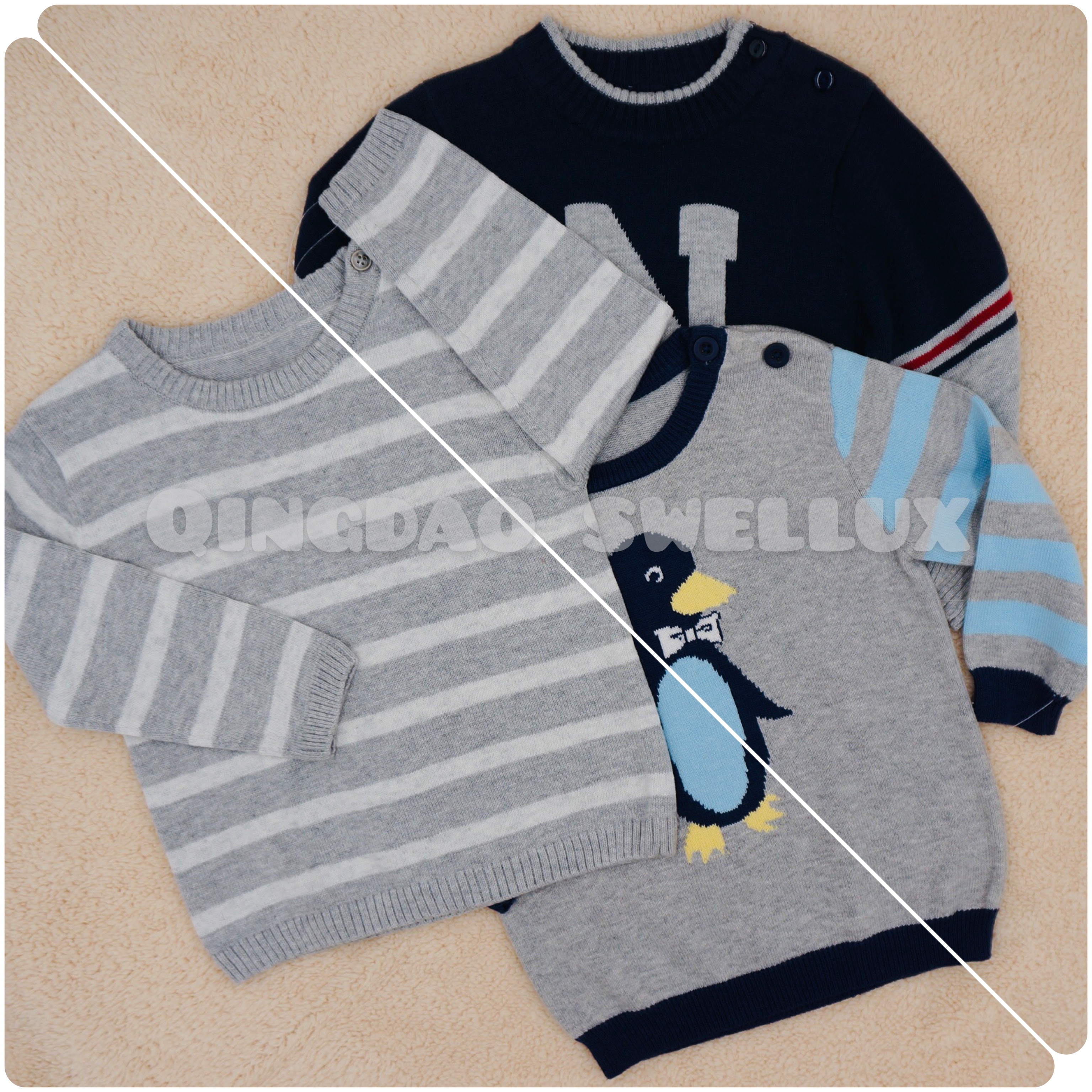 12gg Baby Boy Sweater Intasia Knit