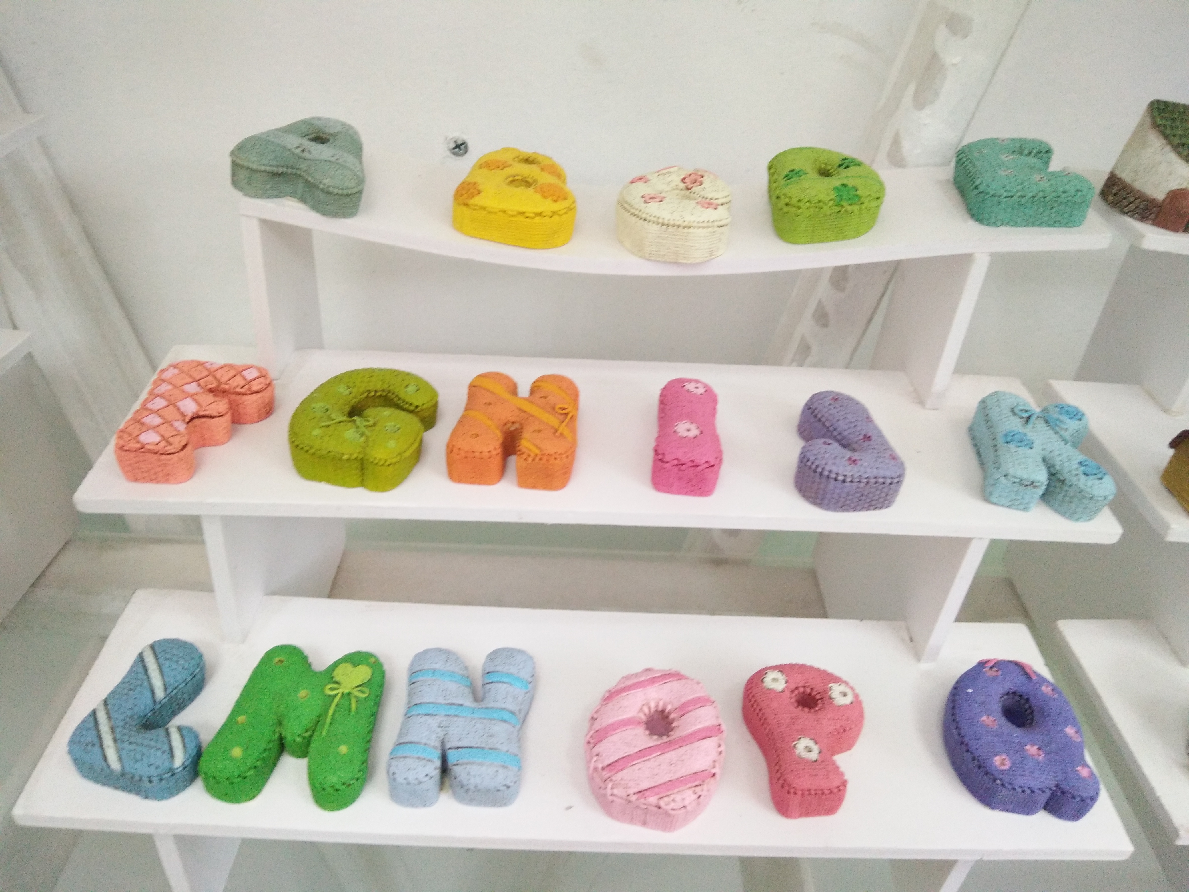 Resin decoration, key chain - Numbers