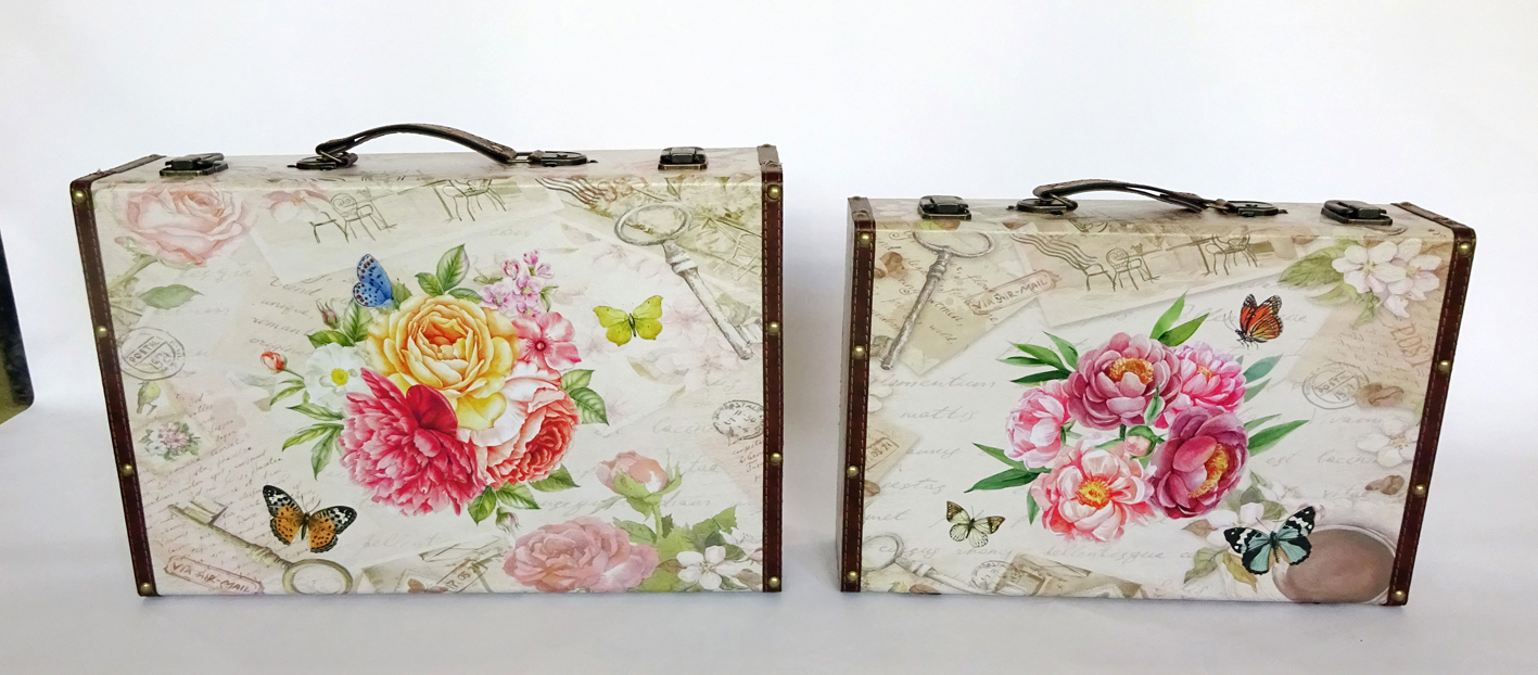 Wooden Suitcase Set Of 2