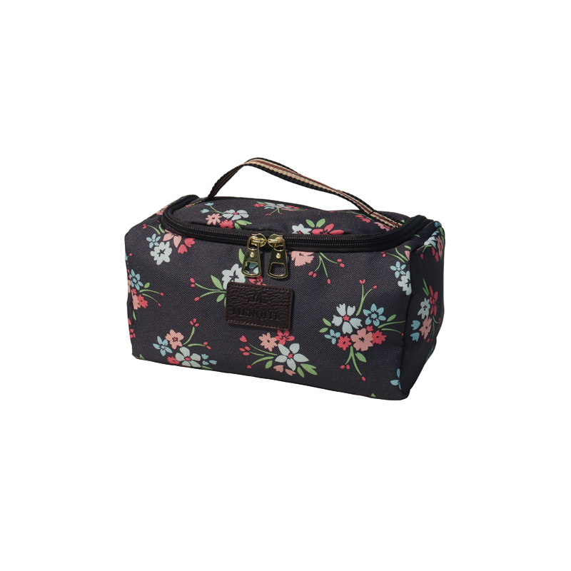 9.6" 600D Printed Polyester Cosmetic Bag