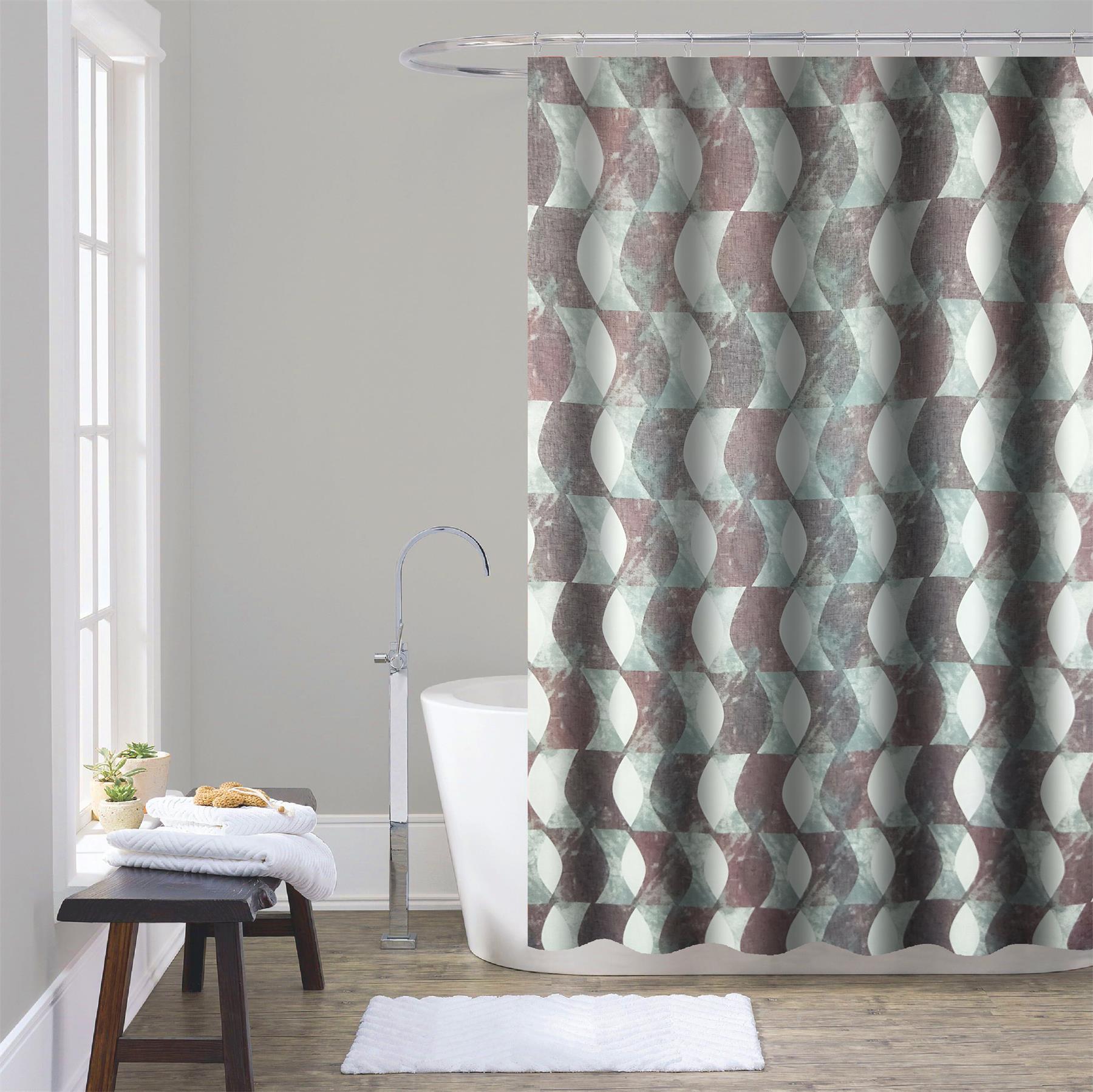 polyester waterproof printed shower curtain from manufacturer