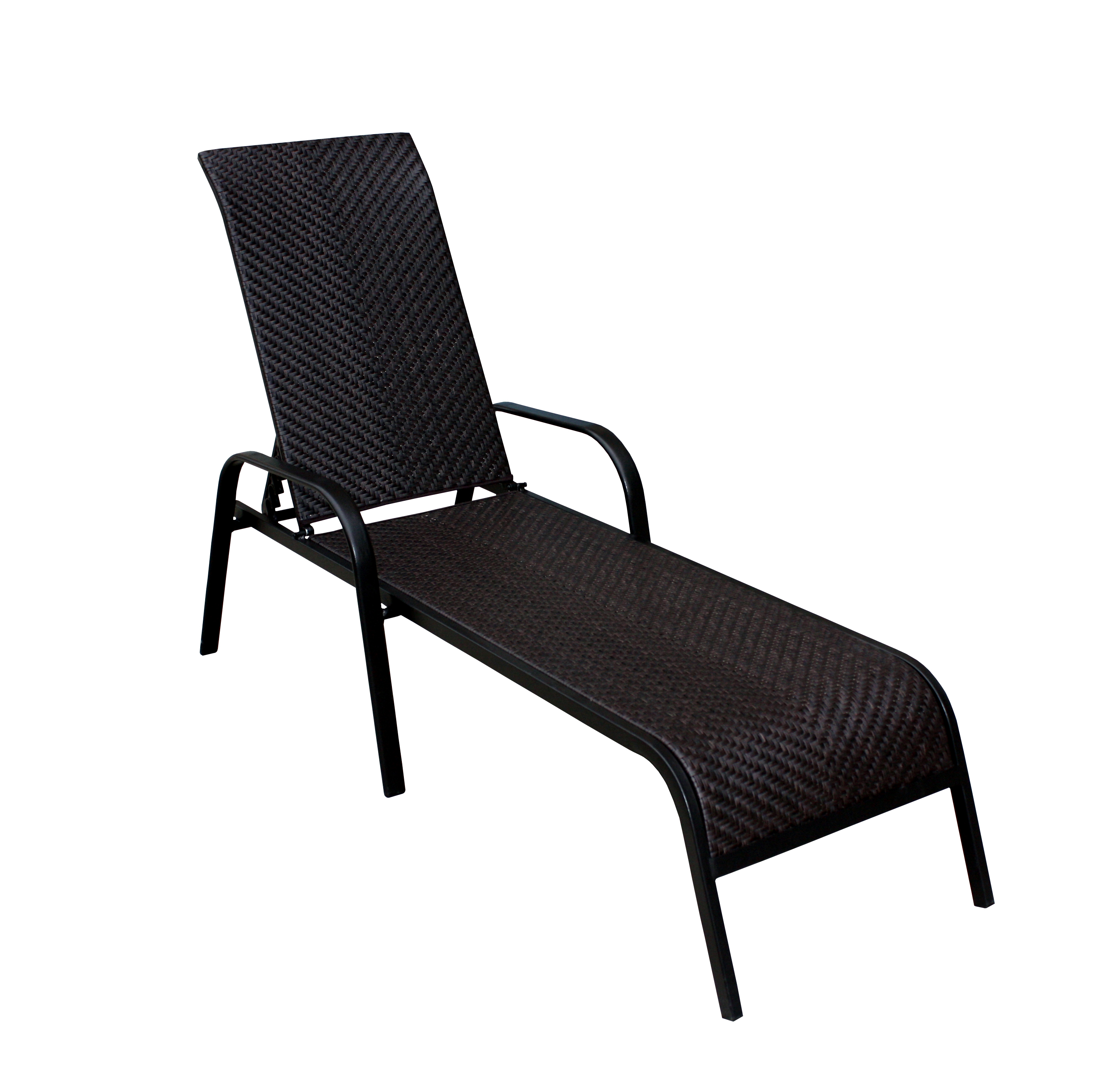 Steel wicker lounge