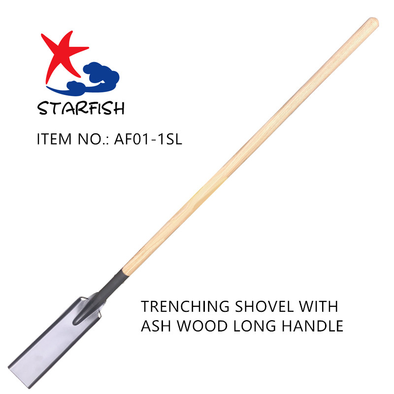 Trenching Shovel With Ash Wood Long Handle