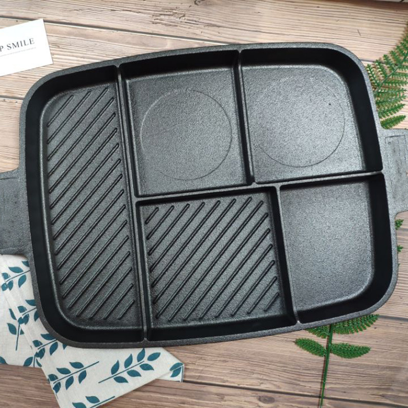 cast iron fry grill pan