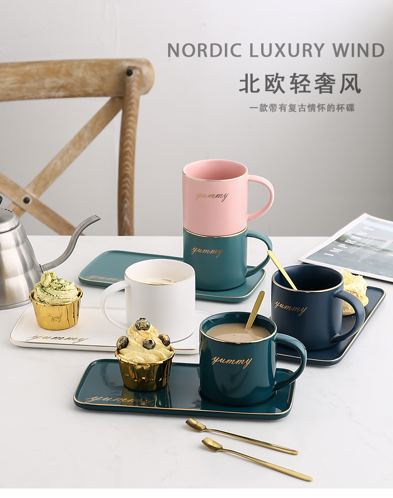 Breakfast milk cup and saucer