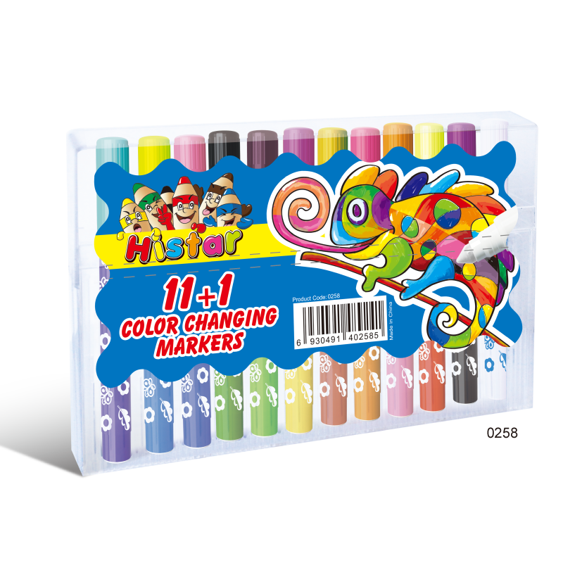 12 magic markers in ps box