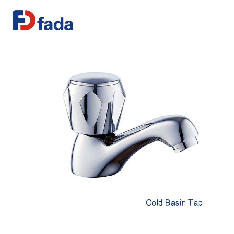 Classical Brass Single Handle Basin Faucet Cold Tap Chrome Plated