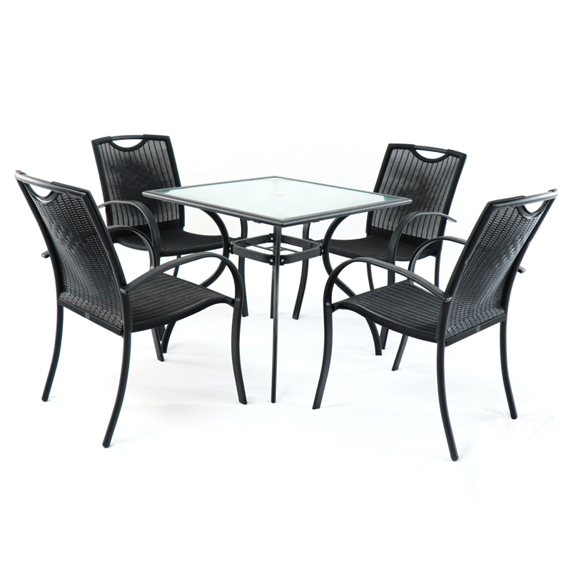 1 Outdoor leisure furniture Outdoor steel Plastic 5-pc Dining set