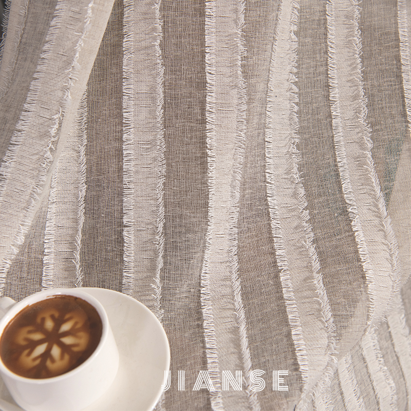 CURTAIN G2768 Yarn dyed fabric strip curtain material engineering curtain Customized "