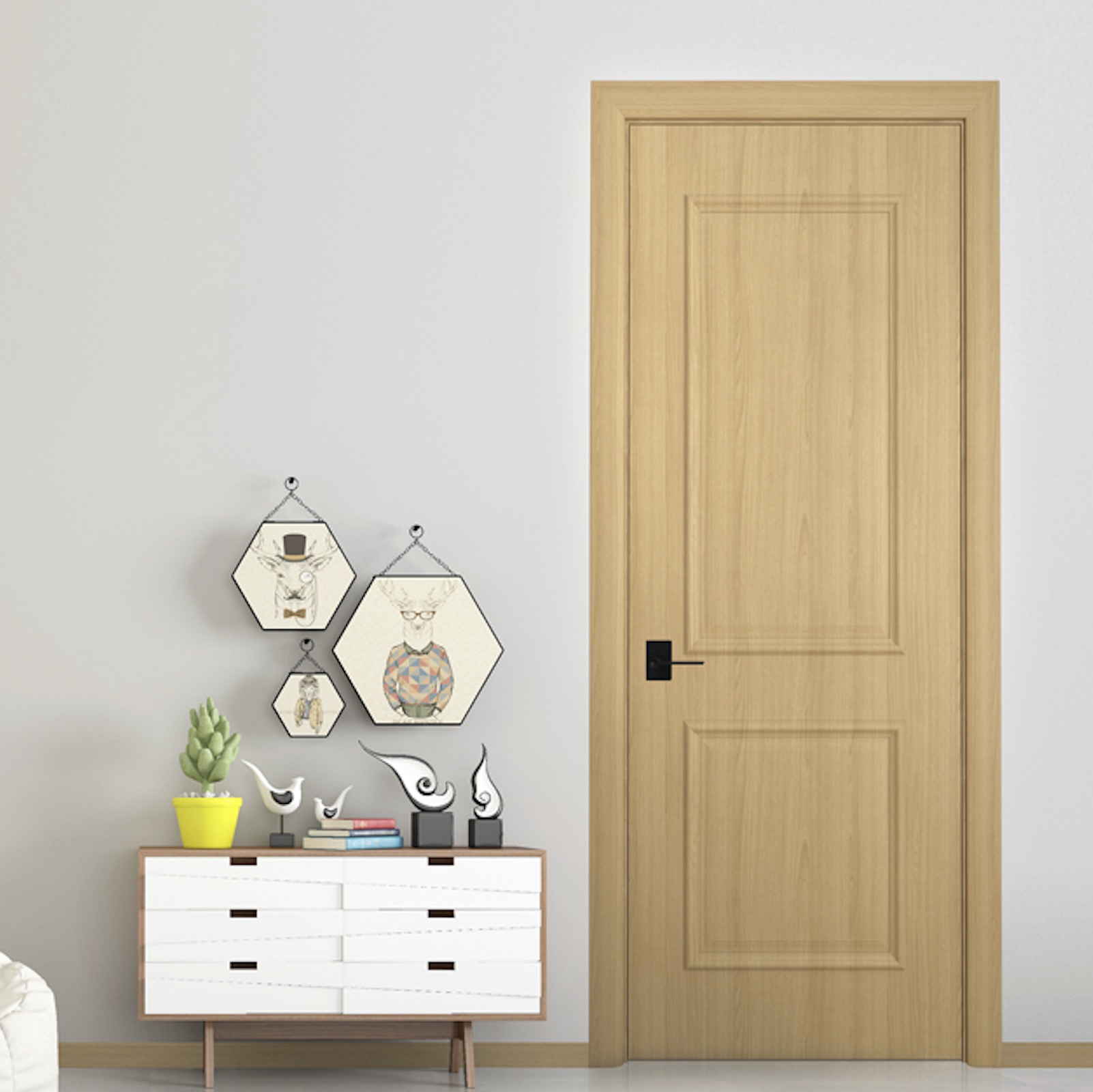 GOLDEA Wooden Door Interior Flush Door Bifolding Sliding Door Waterproof Firated Door Hotselling Kitchen Bathroom Laminated Glass Door Room Wardrobe Entrance Promotion Aluminum Door