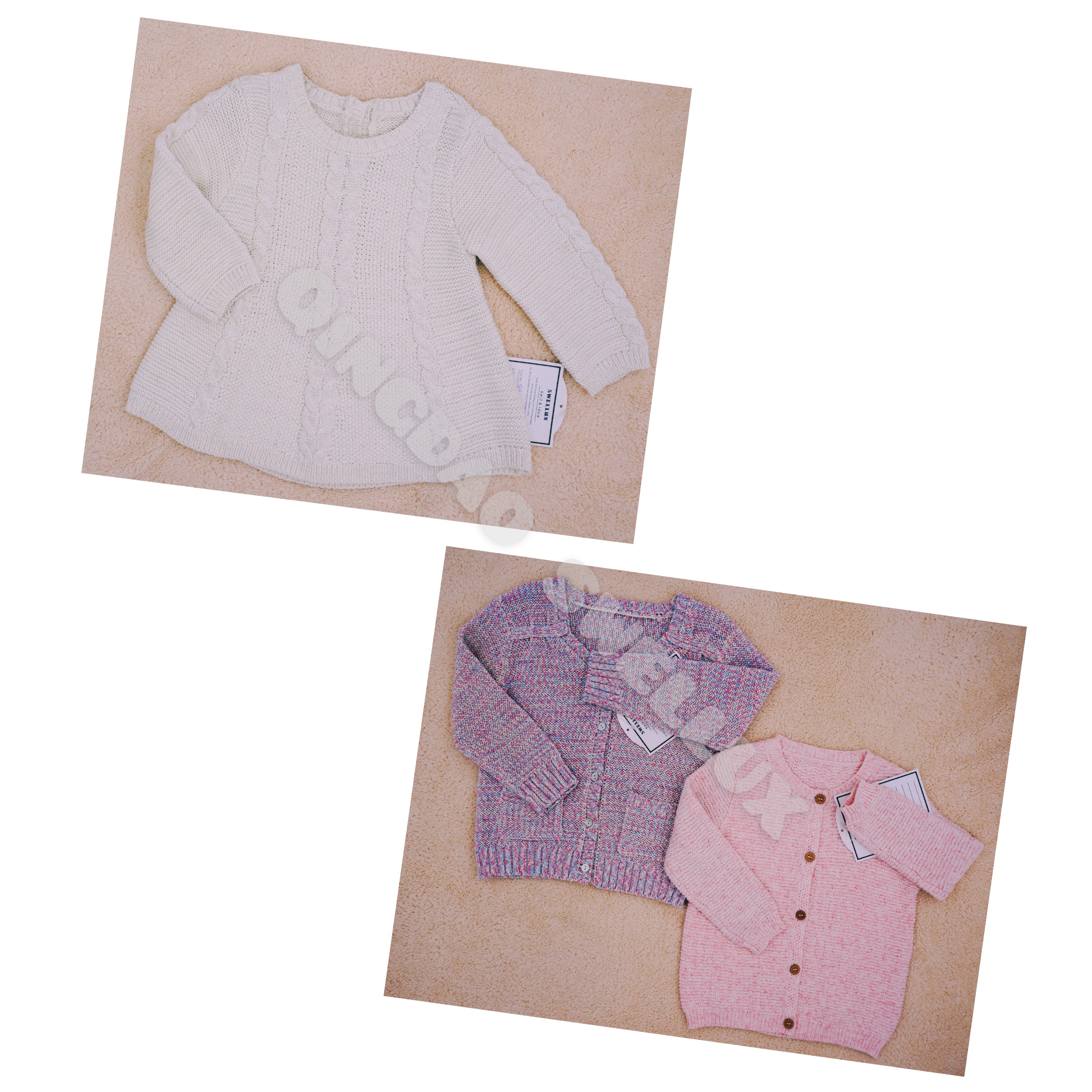 5gg Baby Girl Sweater Ribbon Yarn Space Dye