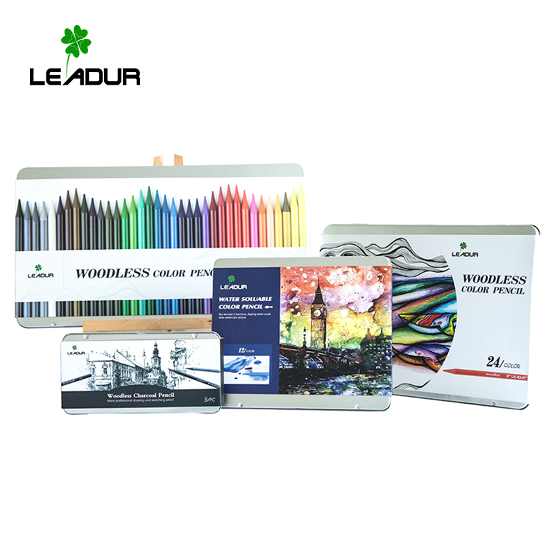 Factory direct sales, customizable color pencils without wooden pen set 12 colors / 24 colors / 36 colors