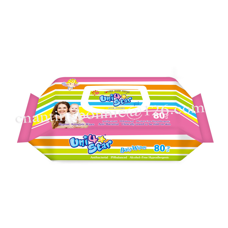 Best Selling Organic Cotton antibacterial Baby Wipes Private Labels