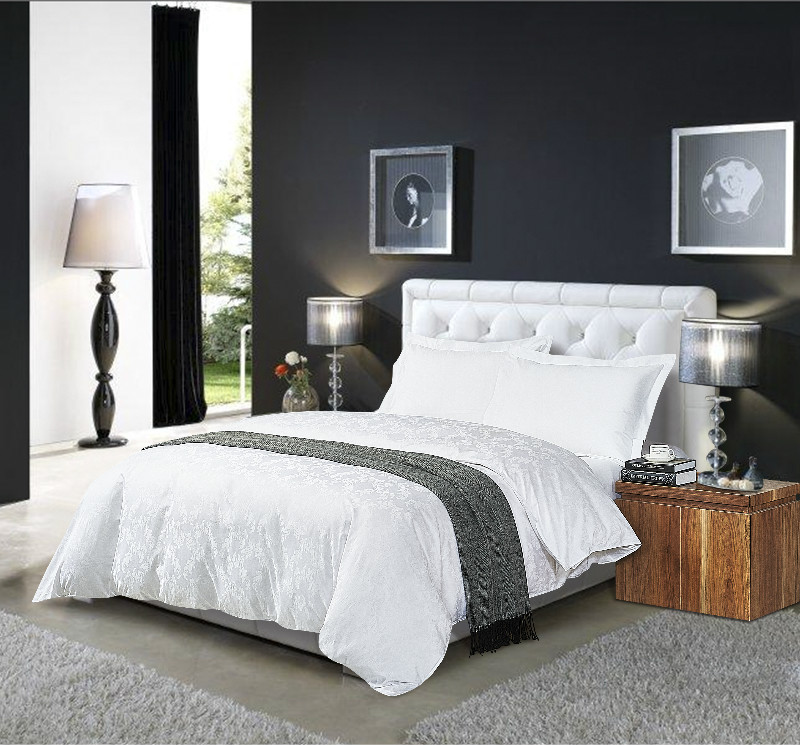 60%cotton/40%polyester jacquard flat sheet 300TC