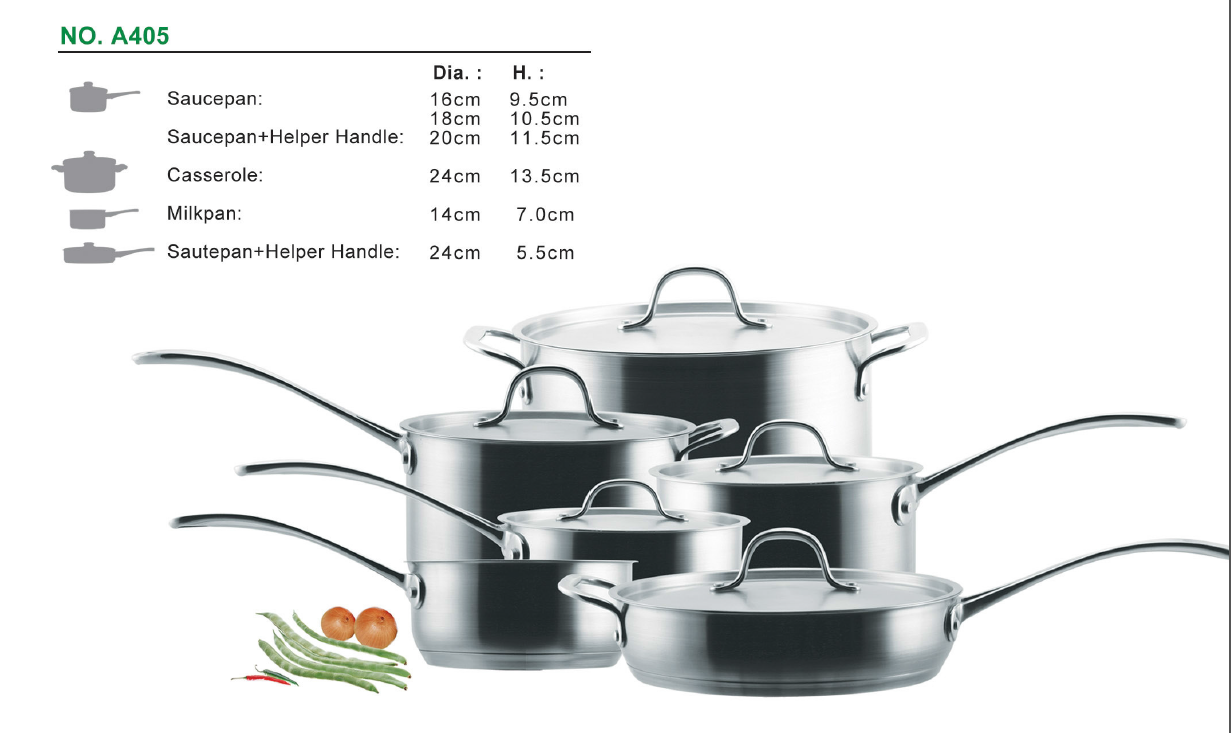 11pcs stainless steel cookware set