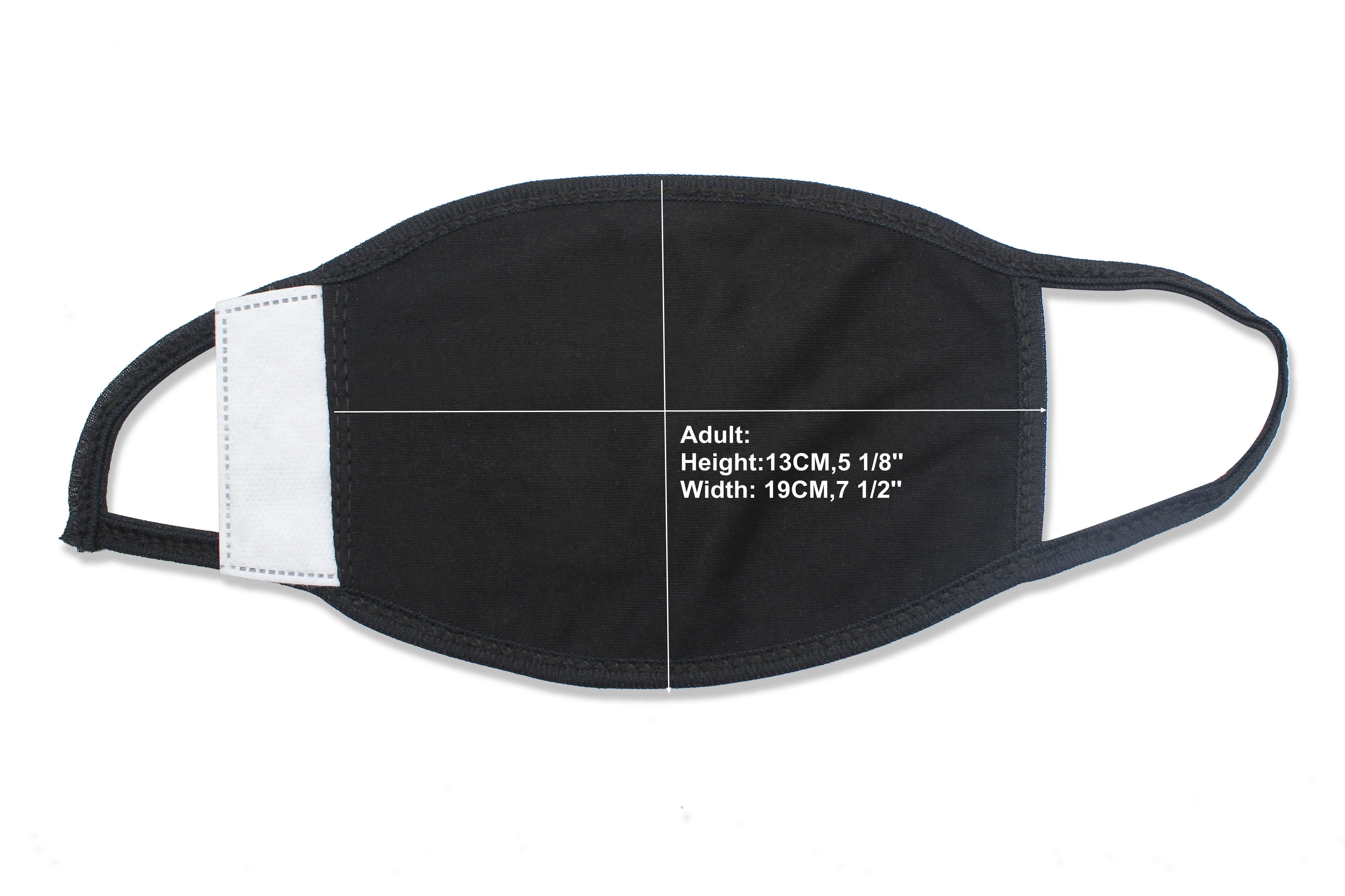 2 layers cotton T-shirt cloth facemask with pocket and filter