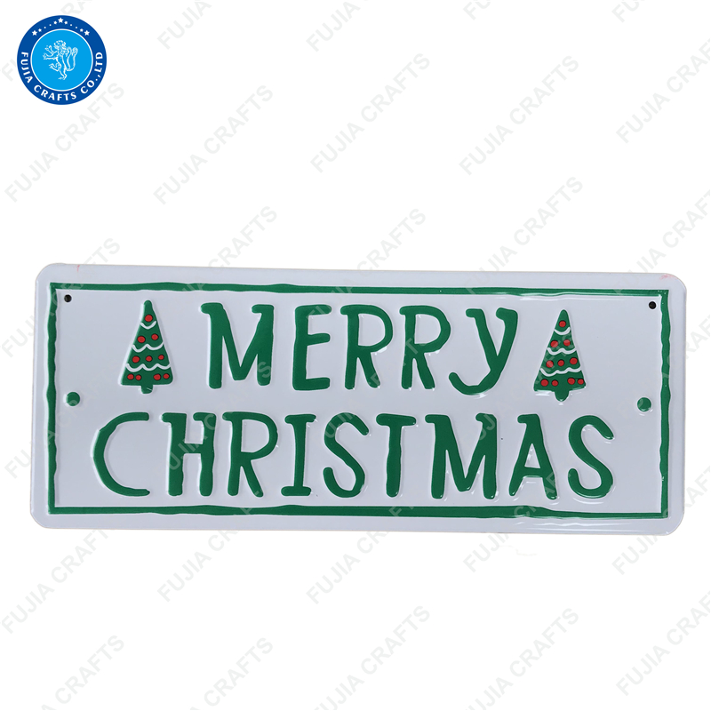 Factory high quality custom vintage embossed printing hanging tin signs metal wall decor