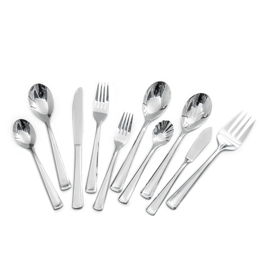 Stainless steel classic mirror polish tableware flatware set for home restaurant wedding daily cutlery