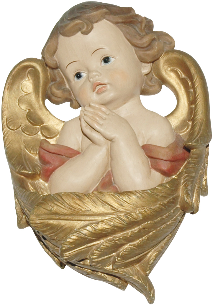 cupid angels holy water plaque