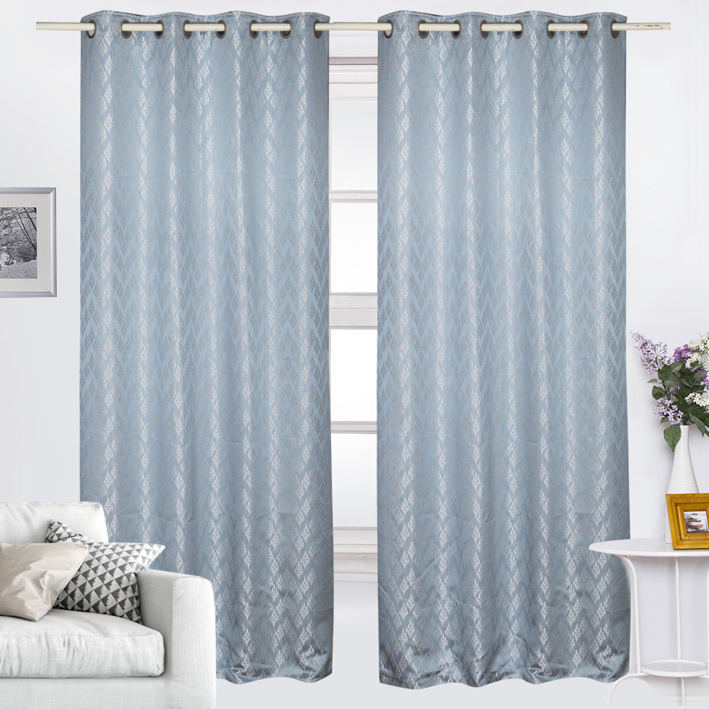 jacquard geometric pattern design curtain