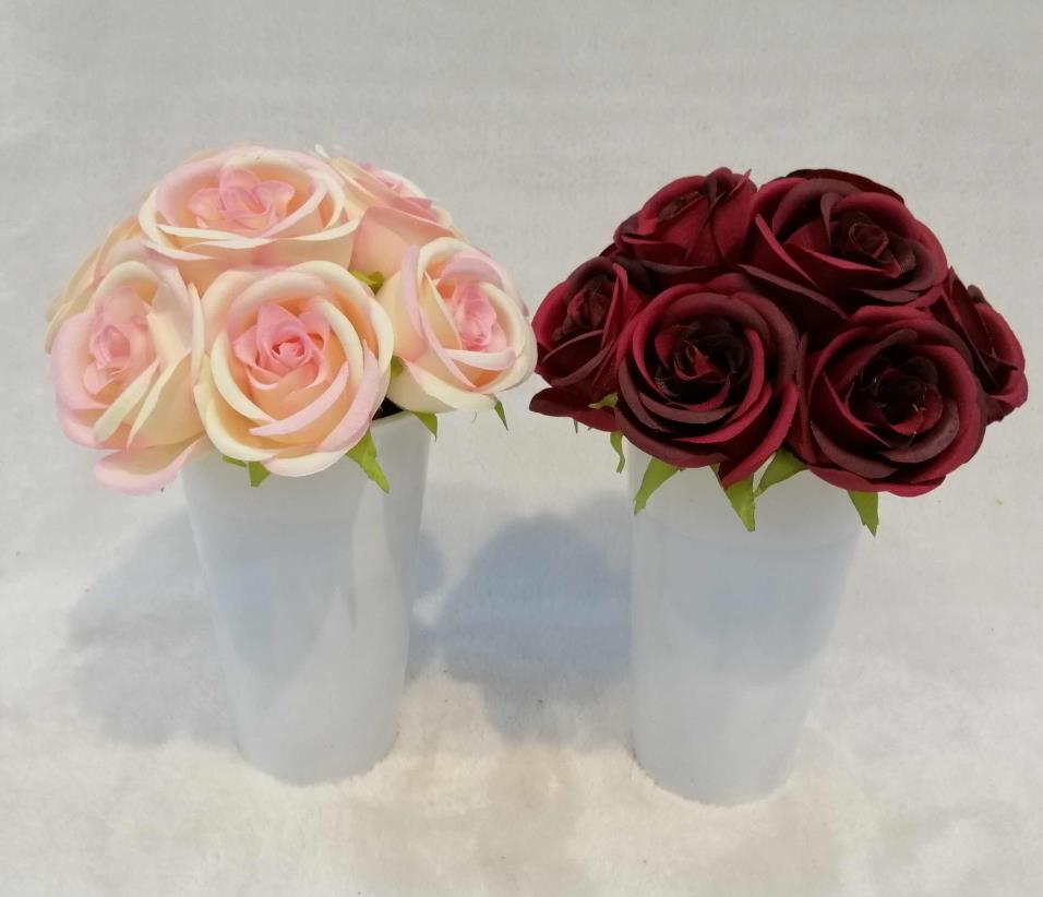 040#potted 10h Rose Arrangement