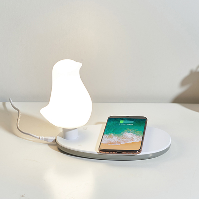 LED desk lamp wireless charging lamp with RGB night light