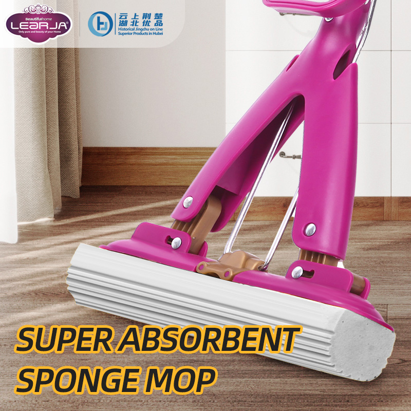 PVA folding squeeze sponge mop,
