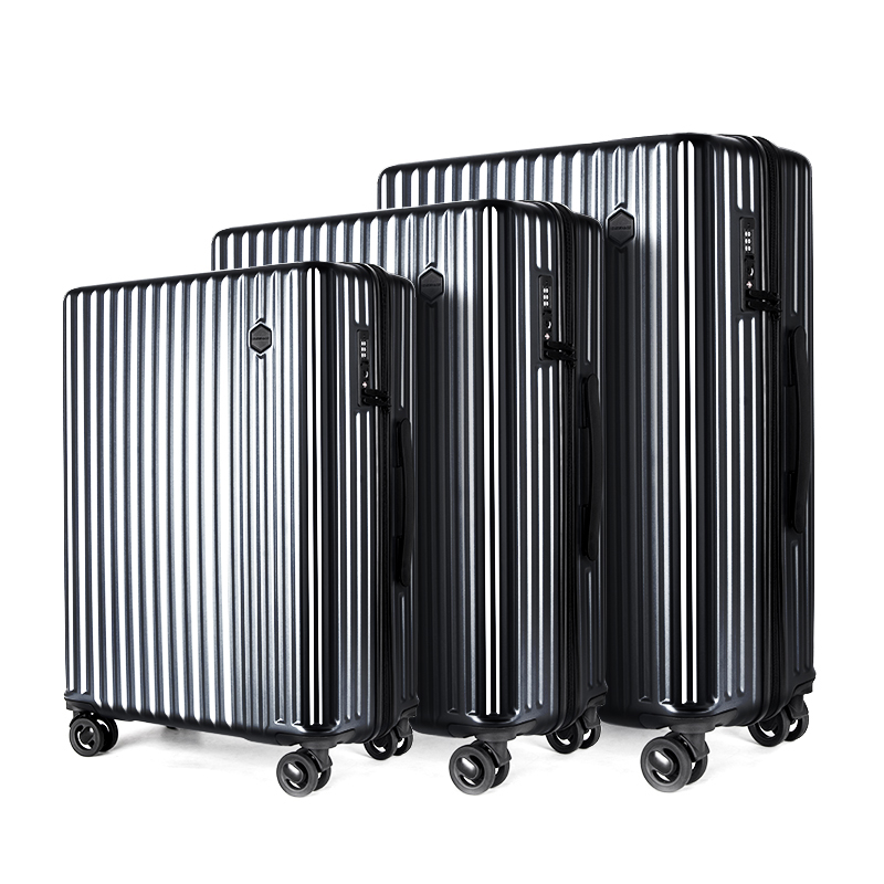Smart hand hard shell usb waterproof scale trolley suitcase carry-on travelling bag luggage set
