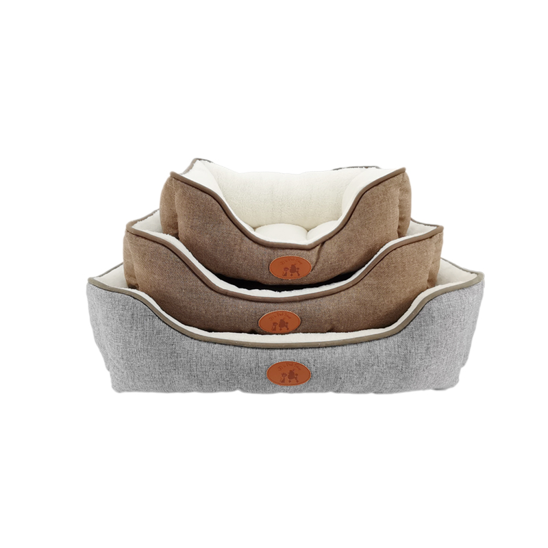2020 new type hemp plush soft white pet bed