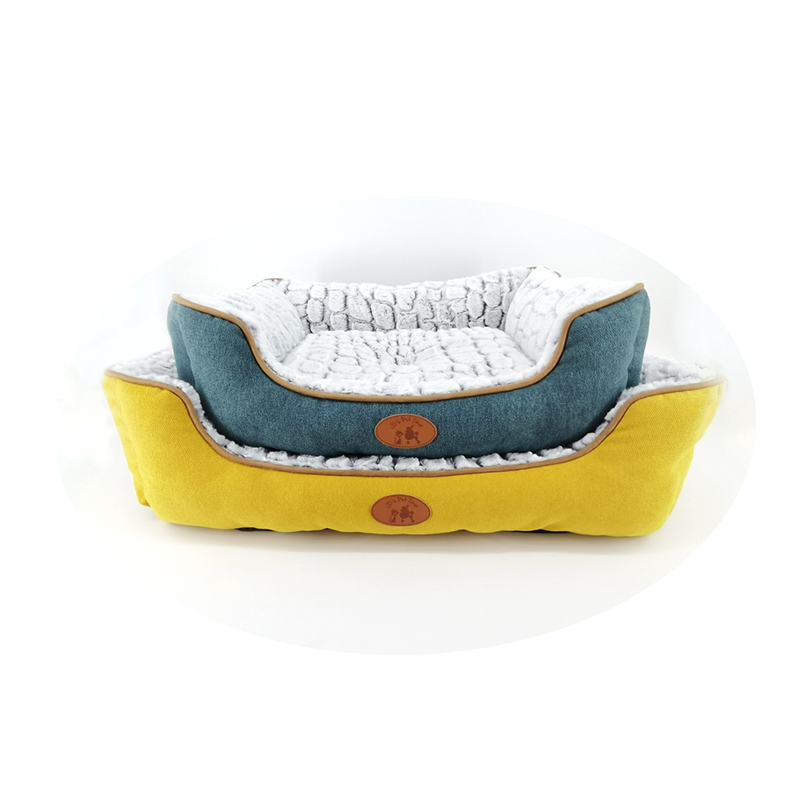 2020 new muti color Plush warm pet Rectangle pet dog cat bed