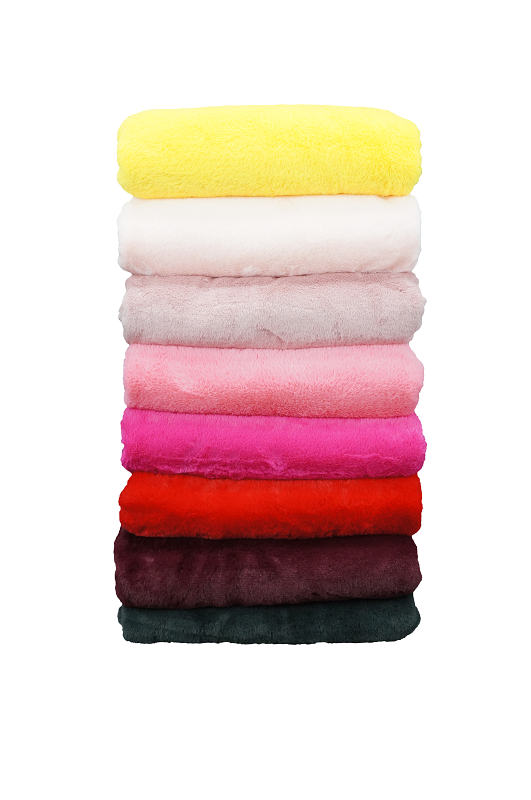 Bunny Faux Fur Throw Blanket Solid Multicolor