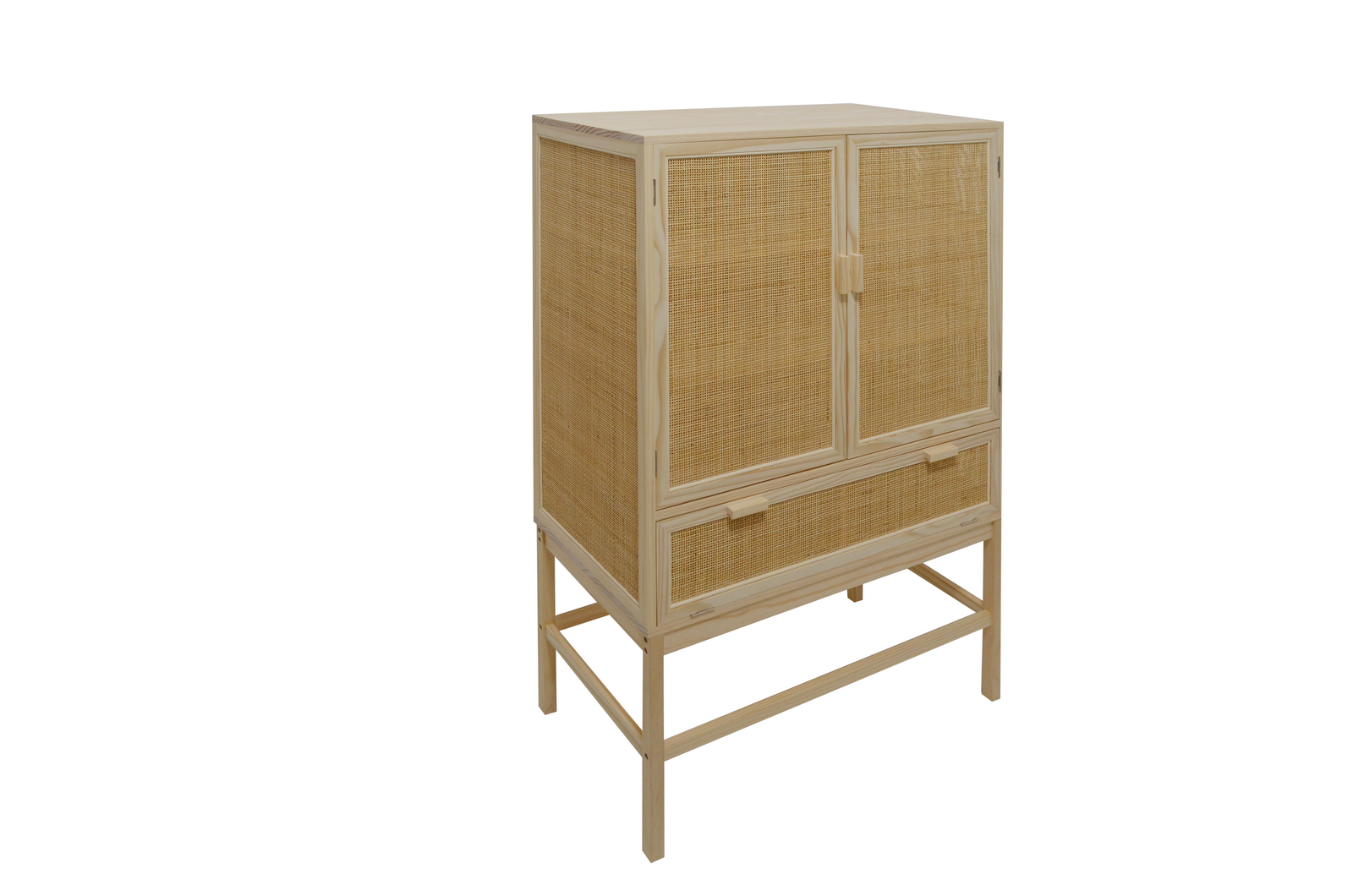 Rattan storage cabinet