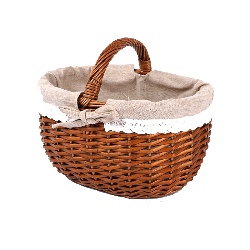1ACustomize Wholesale Willow Gift Packing Handmade Woven Fruit Storage Christmas Natural Wicker Basket Cheap Handmade bamboo Willow Best Sellers linyi linshu shandong