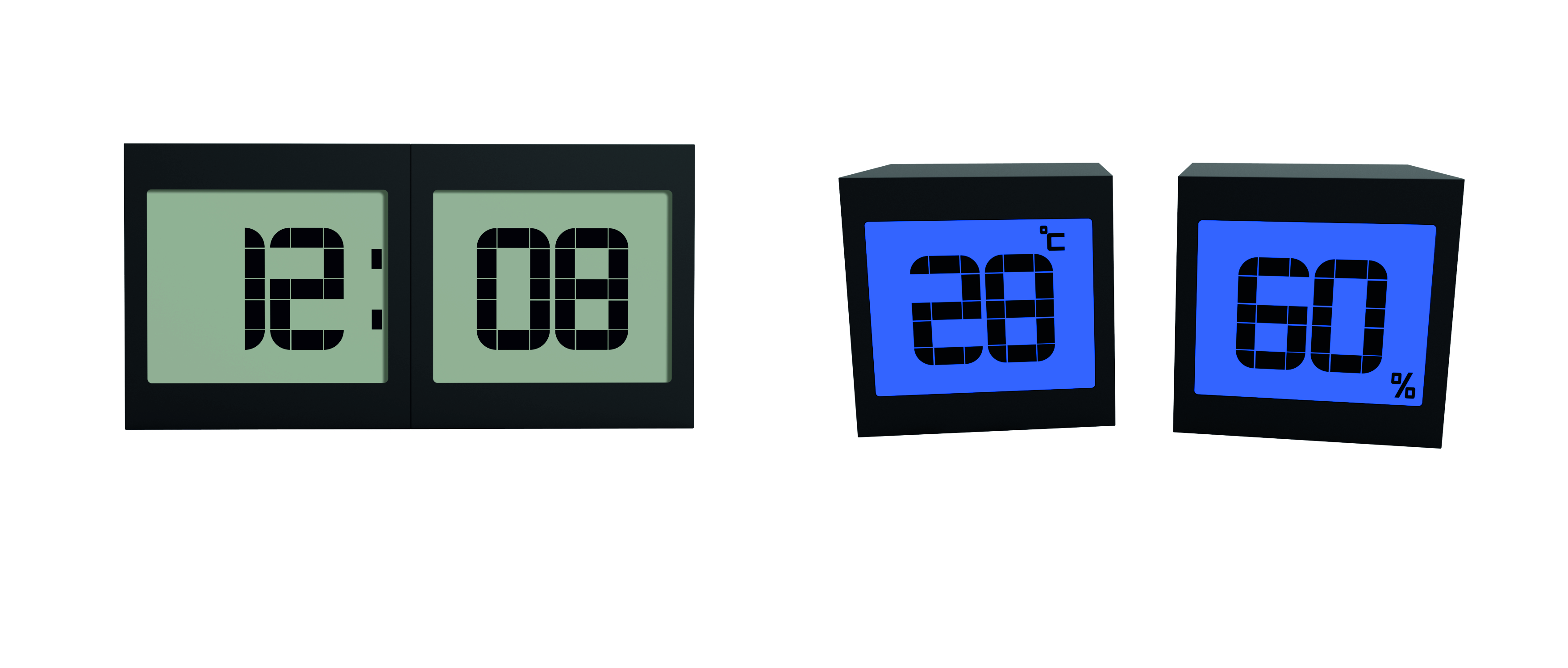 NEWEST creative magic clock with thermometer and hygrometer S655