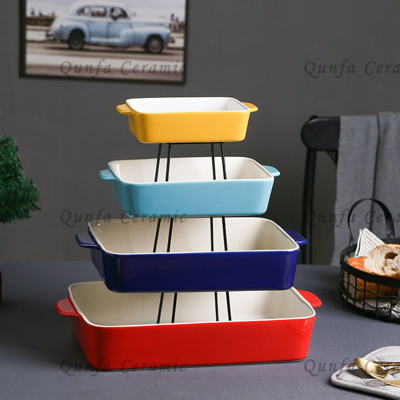 Ceramic Classic Colorful Eco-friendly Set of 4 Bakeware