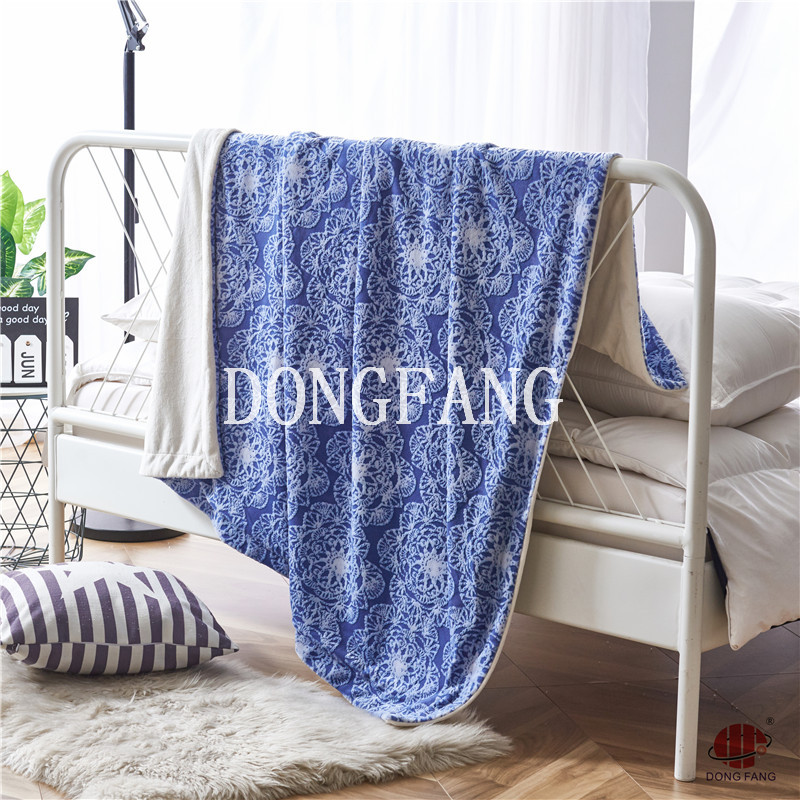 Solid burnout flannel blanket
