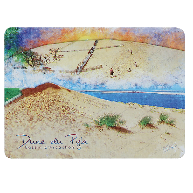 France Wholesale Custom Souvenir Home Decor Promotion Design Printed 3d embossed Aluminum TIN Metal Fridge Magnet