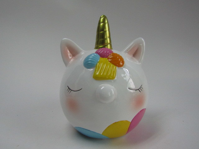 China reliable supplier ceramic unicorn head saving box for coin