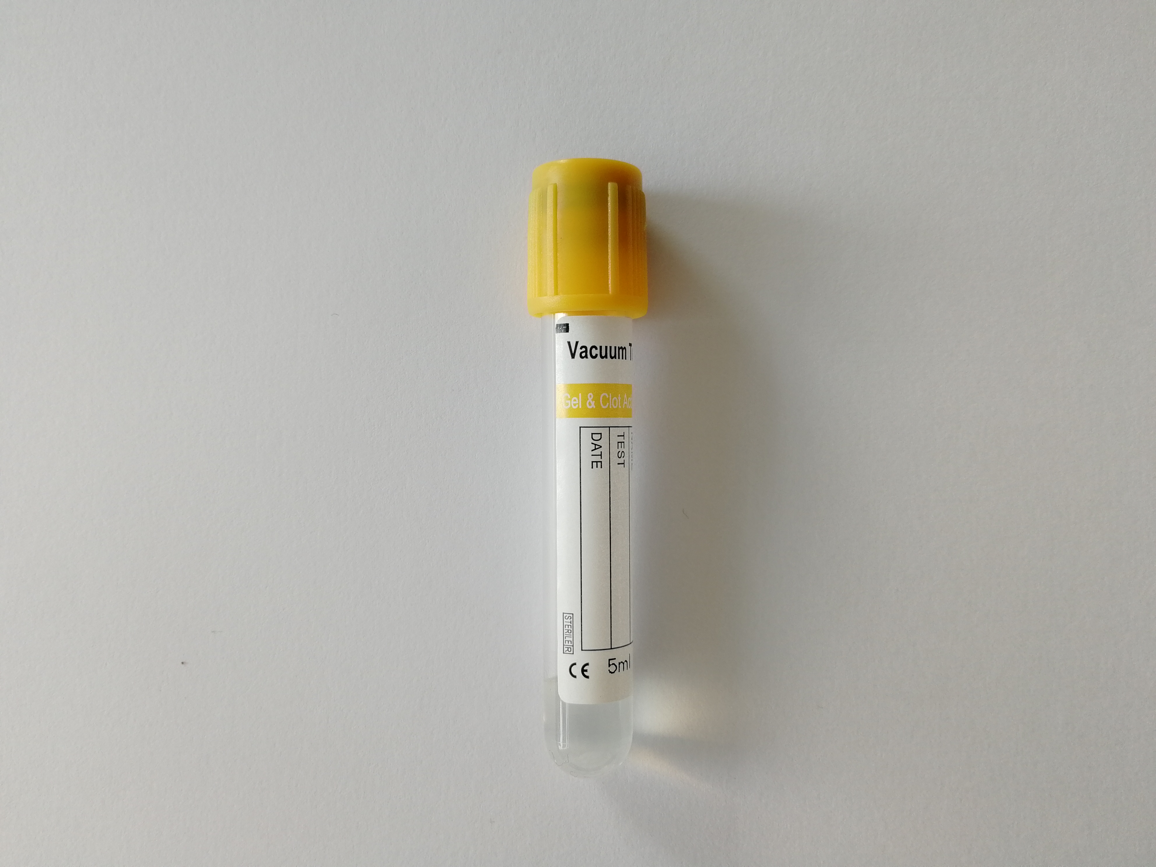 Gel and Clot Activator Vacuum Blood Collection Tube